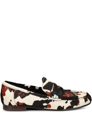 Bibi Lou patterned strap loafers - White