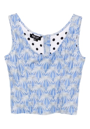 BLAKLACE graphic-print tank top - Blue