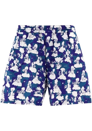 Junya Watanabe MAN x Lousy Livin cartoon-print shorts - Blue