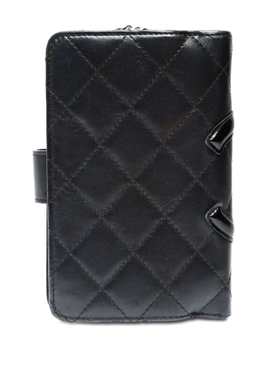 CHANEL Pre-Owned 2010-2011 Coco-detail bifold wallet - Black