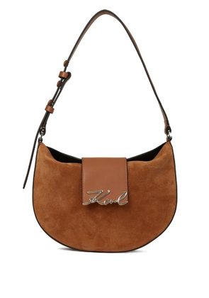 Karl Lagerfeld S/Signature shoulder bag - Brown