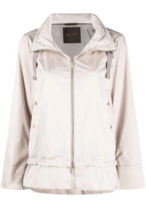 Moorer zip-up hooded jacket - Neutrals
