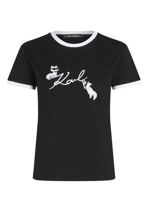 Karl Lagerfeld Ikon Choupette Signature T-shirt - Black