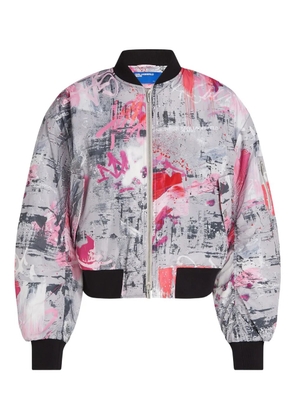 Karl Lagerfeld Jeans all-over print bomber jacket - Grey
