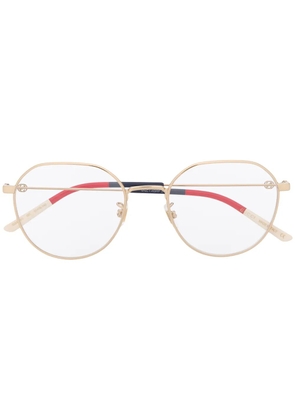 Gucci Eyewear GG0684O soft round-frame glasses - Gold