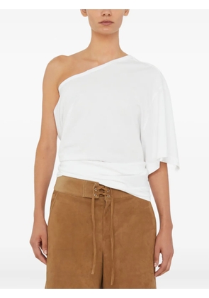 Christopher Esber one-shoulder draped T-shirt - White