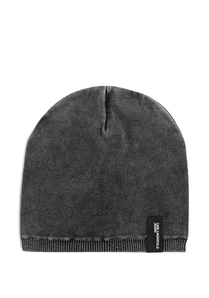 Karl Lagerfeld Jeans logo-patch beanie hat - Black