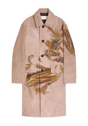 DRIES VAN NOTEN floral-print coat - Pink