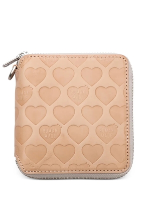 Human Made heart-motif zip-around wallet - Neutrals