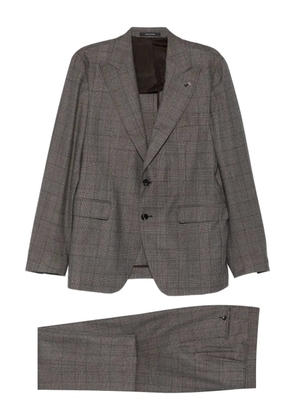 Tagliatore check-pattern two-piece suit - Brown