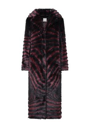 Unreal Fur Gonzo striped coat - Black