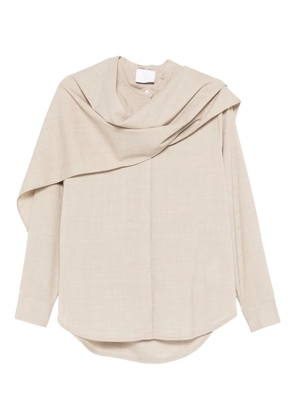 Su draped-detail blouse - Neutrals