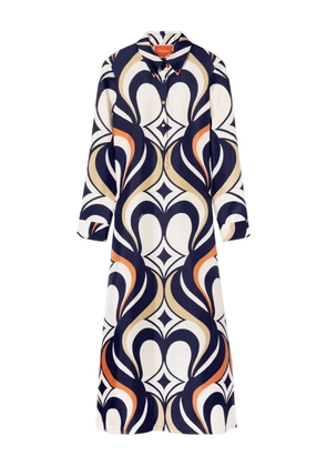 La DoubleJ geometric-print dress - White