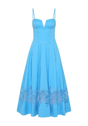 Rebecca Vallance Montreux lace-panelled dress - Blue