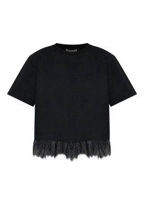 MUNTHE Rach lace-trim T-shirt - Black