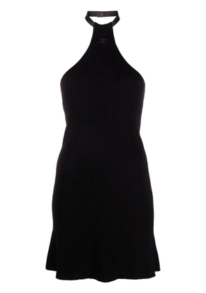 Courrèges ribbed-knit halterneck minidress - Black