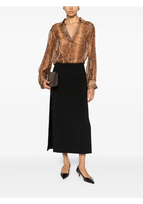 NINA 14.7 slit skirt - Black