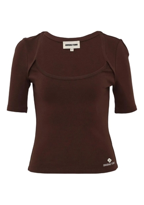SHUSHU/TONG raglan-sleeve T-shirt - Brown