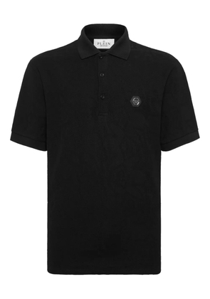 Philipp Plein logo-patch polo shirt - Black