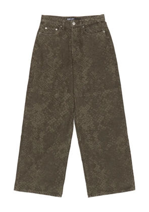 Bimba y Lola snakeskin-pattern jeans - Brown