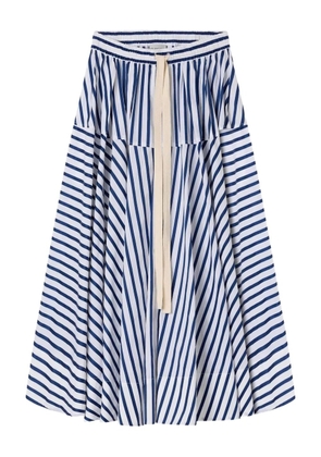Lee Mathews Josie striped skirt - White