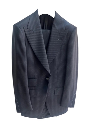 TOM FORD pinstripe peaked-lapel suit - Black