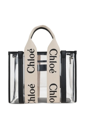 Chloé small Woody tote bag - White