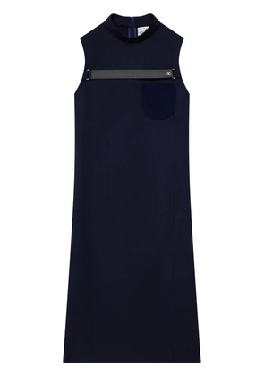 Courrèges strap-detailed twill midi dress - Blue