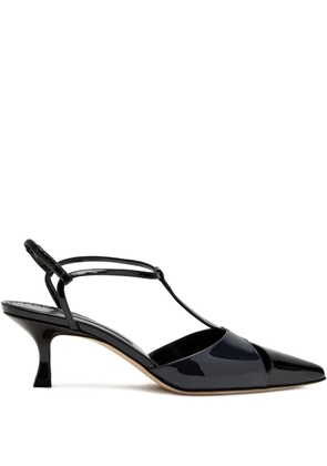 Manolo Blahnik 50mm Turgimod patent sling pumps - Black