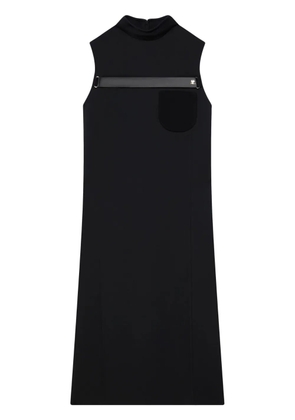 Courrèges straped tailored twill dress - Black