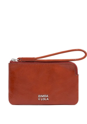 Bimba y Lola small leather-plaque leather wallet - Orange