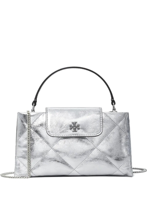 Tory Burch mini Kira diamond-quilted tote bag - Silver