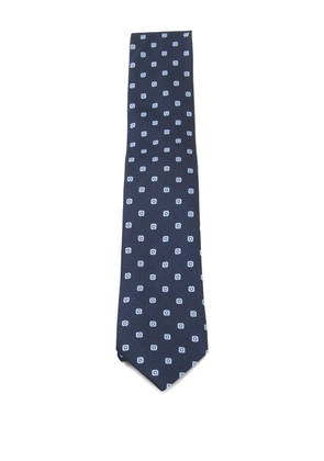 Zegna square-pattern tie - Blue