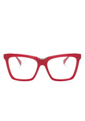 Max Mara Eyewear logo-print cat-eye frame glasses - Red