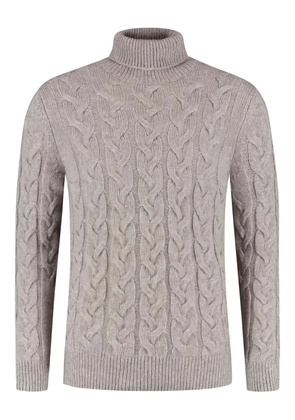 Gran Sasso cable-knit roll-neck sweater - Neutrals