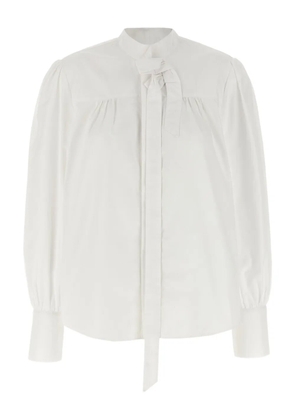 Prada bow-ruffled shirt - White