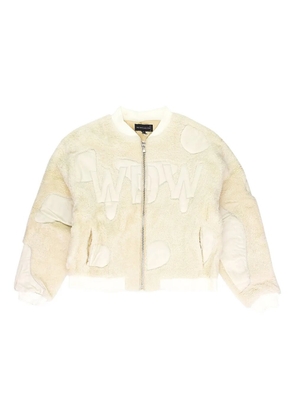 Who Decides War appliqué bomber jacket - Neutrals