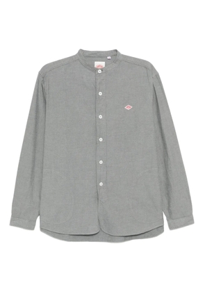 Danton logo-embroidered shirt - Grey