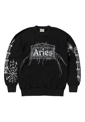 Aries spider-web sweatshirt - Black
