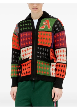 Awake NY Stadium patchwork zip cardigan - Multicolour