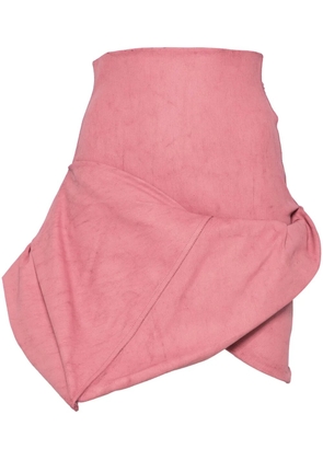 Rick Owens draped mini skirt - Pink