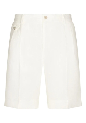 Dolce & Gabbana linen bermuda shorts - White