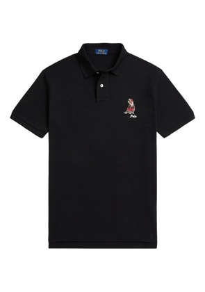 Polo Ralph Lauren dog-embroidered polo shirt - Black