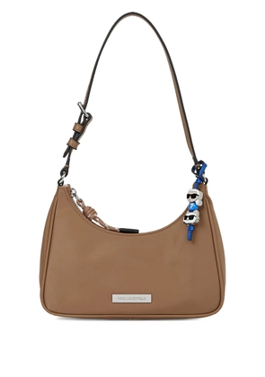 Karl Lagerfeld logo-plaque shoulder bag - Neutrals