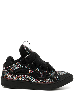 Lanvin curb rhinestone sneakers - Black
