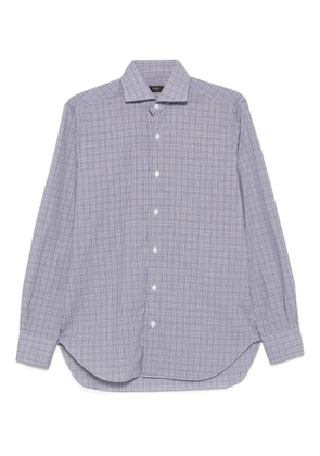 Barba checked cotton shirt - Blue