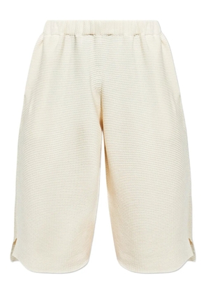 Homme Plissé Issey Miyake ribbed-knit shorts - Neutrals