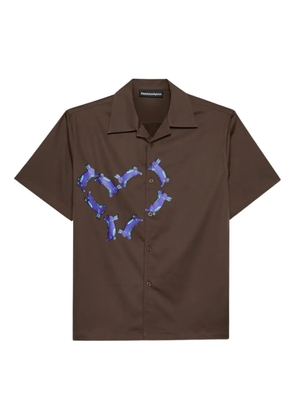 FREEDOM OF SPACE cotton shirt - Brown
