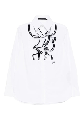 Karl Lagerfeld logo-embroidered shirt - White