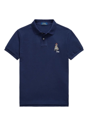 Polo Ralph Lauren dog-embroidered polo shirt - Blue